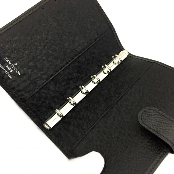 Louis Vuitton Nlack Taiga Agenda PM Leather Notebook Cover - MINT CONDITION! - Picture 5 of 7